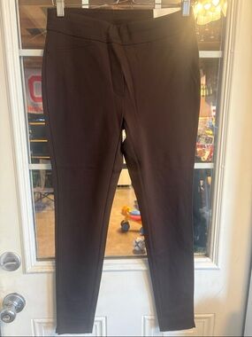 Women’s Brown Stretch Slim-Fit Pants